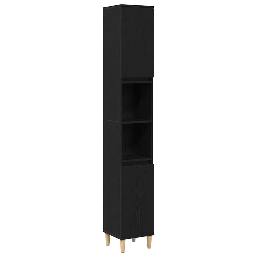 Ensemble de mobilier de salle de bain 3 pcs Chêne noir - 5