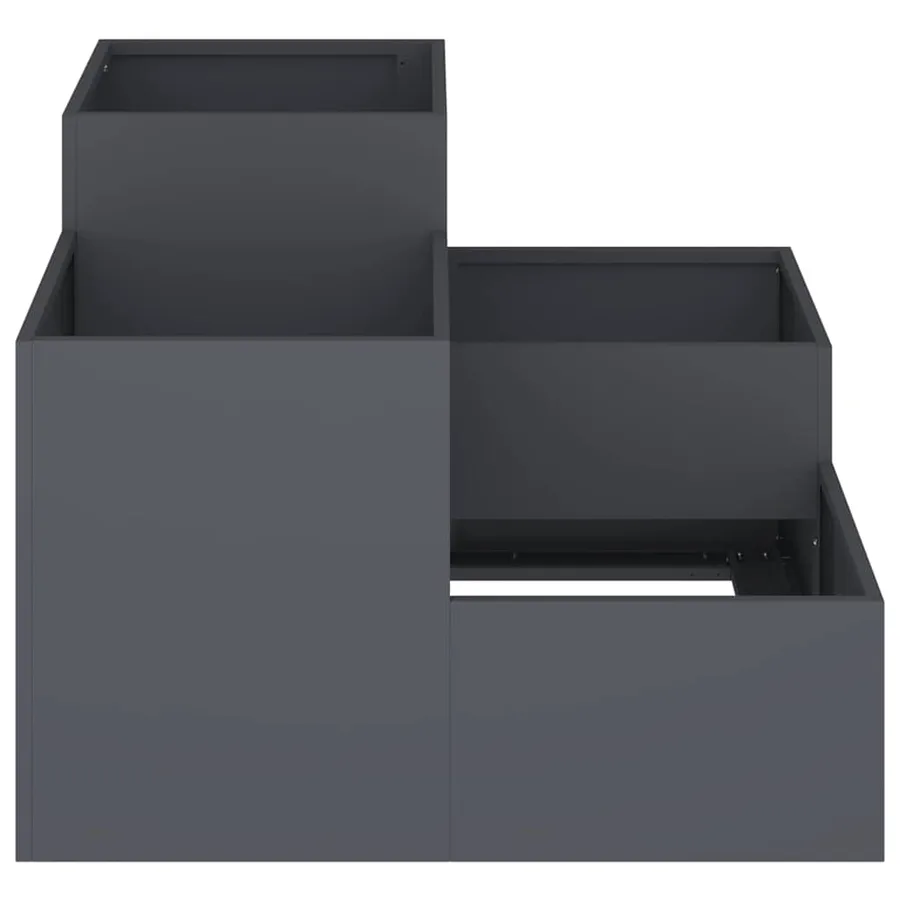 Cache-pot de jardin Anthracite 100 x 100 x 60 cm Acier - 7