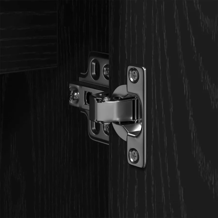 Meuble de Lavabo de Salle de Bain Chêne noir 80 x 30 x 60 cm - 11