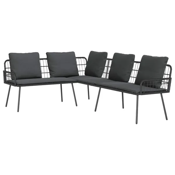 Canapé avec coussin Anthracite 173 x 231 x 90 cm Acier