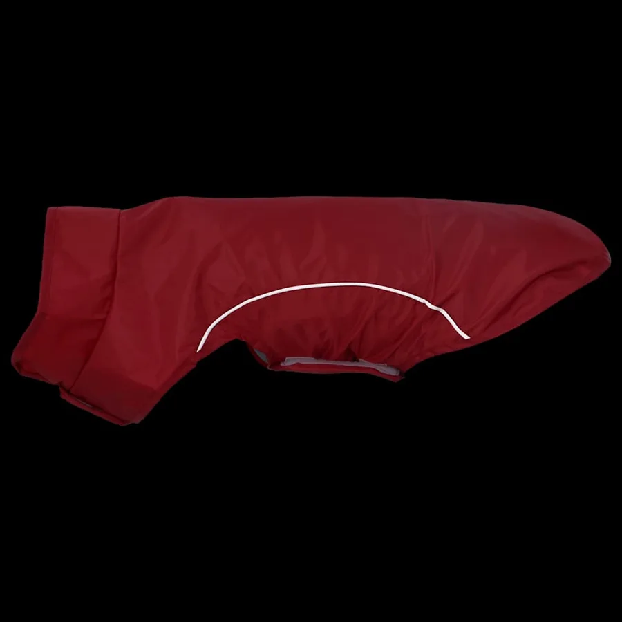 Imperméable pour chien avec bandes réfléchissantes polyester rouge taille S - 7