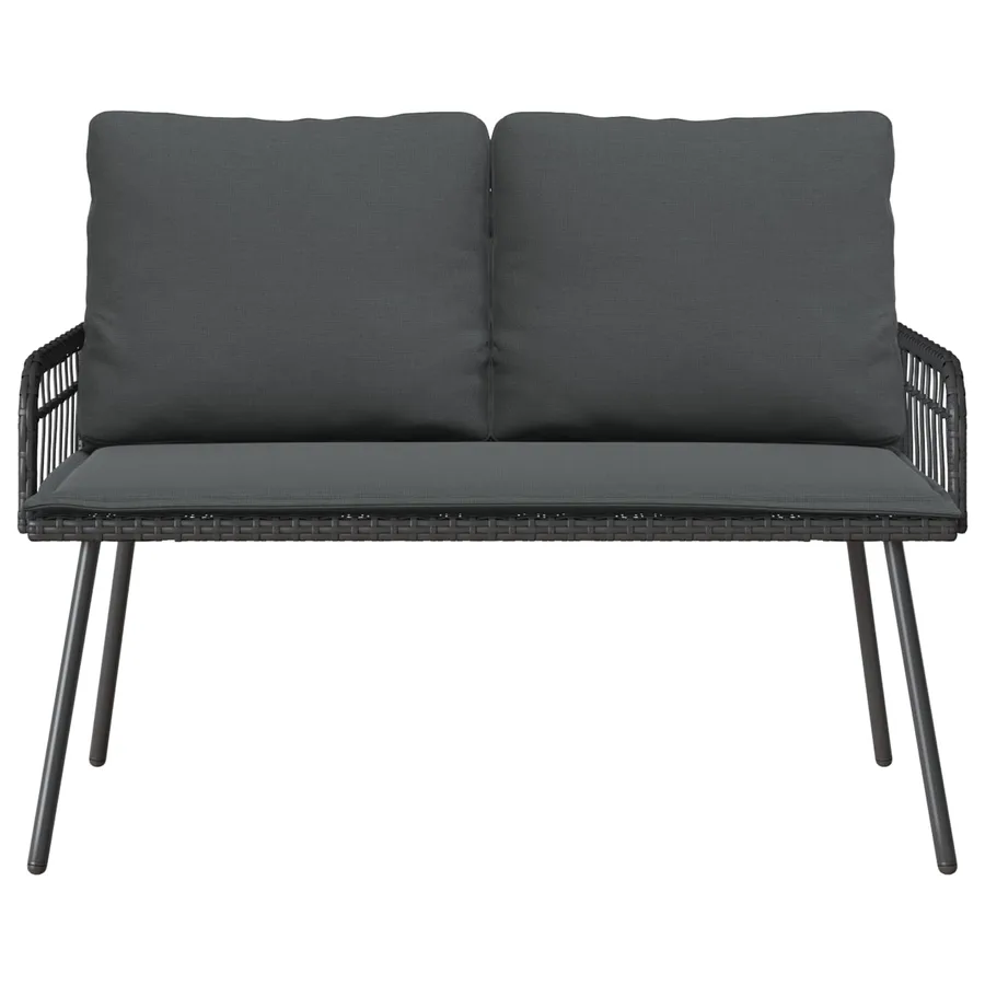 Banc de jardin avec coussin Anthracite 114 x 64 x 90cm Acier - 2