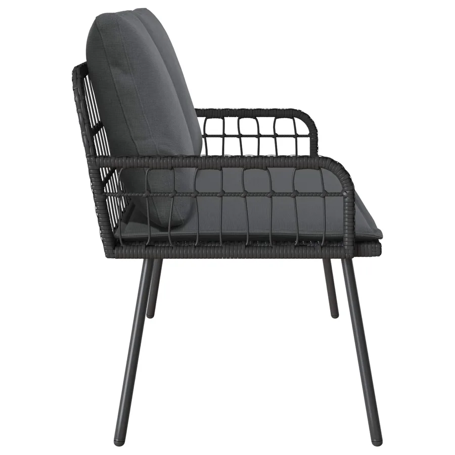 Banc de jardin avec coussin Anthracite 114 x 64 x 90cm Acier - 3