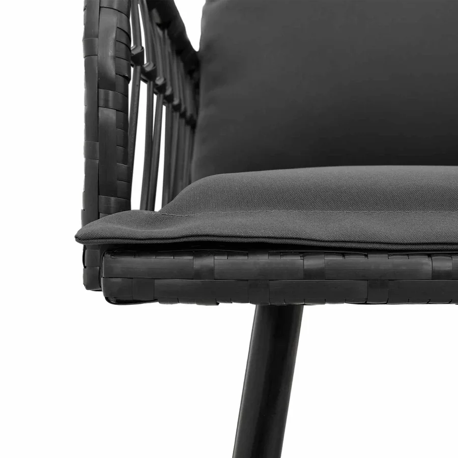 Banc de jardin avec coussin Anthracite 114 x 64 x 90cm Acier - 5