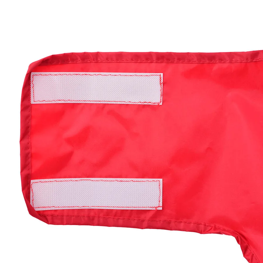 Imperméable pour chien avec bandes réfléchissantes polyester rouge taille L - 10