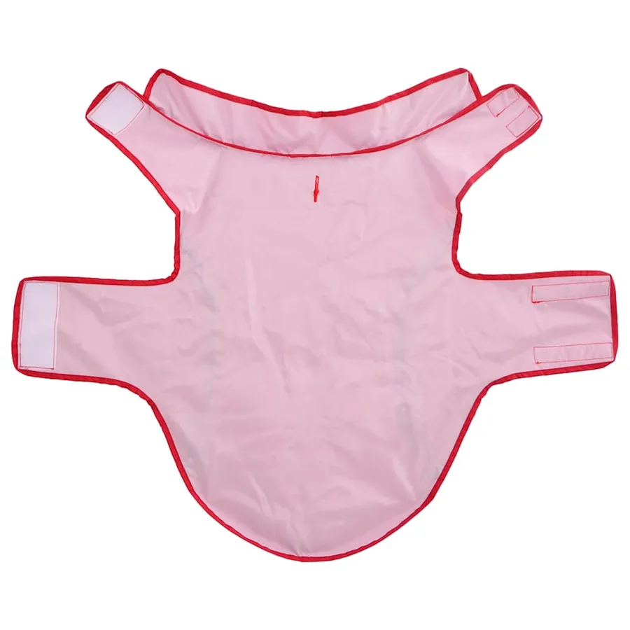 Imperméable pour chien avec bandes réfléchissantes polyester rouge taille L - 5
