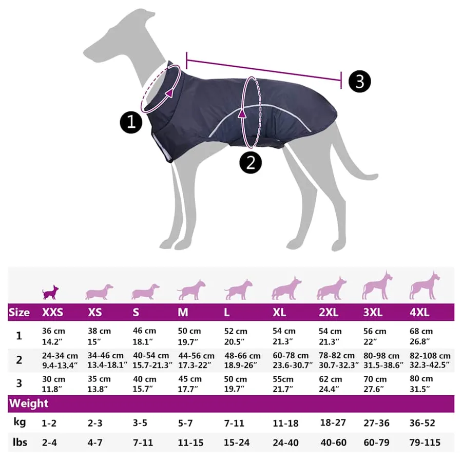 Imperméable pour chien avec bandes réfléchissantes polyester bleu marine taille XXS - 13