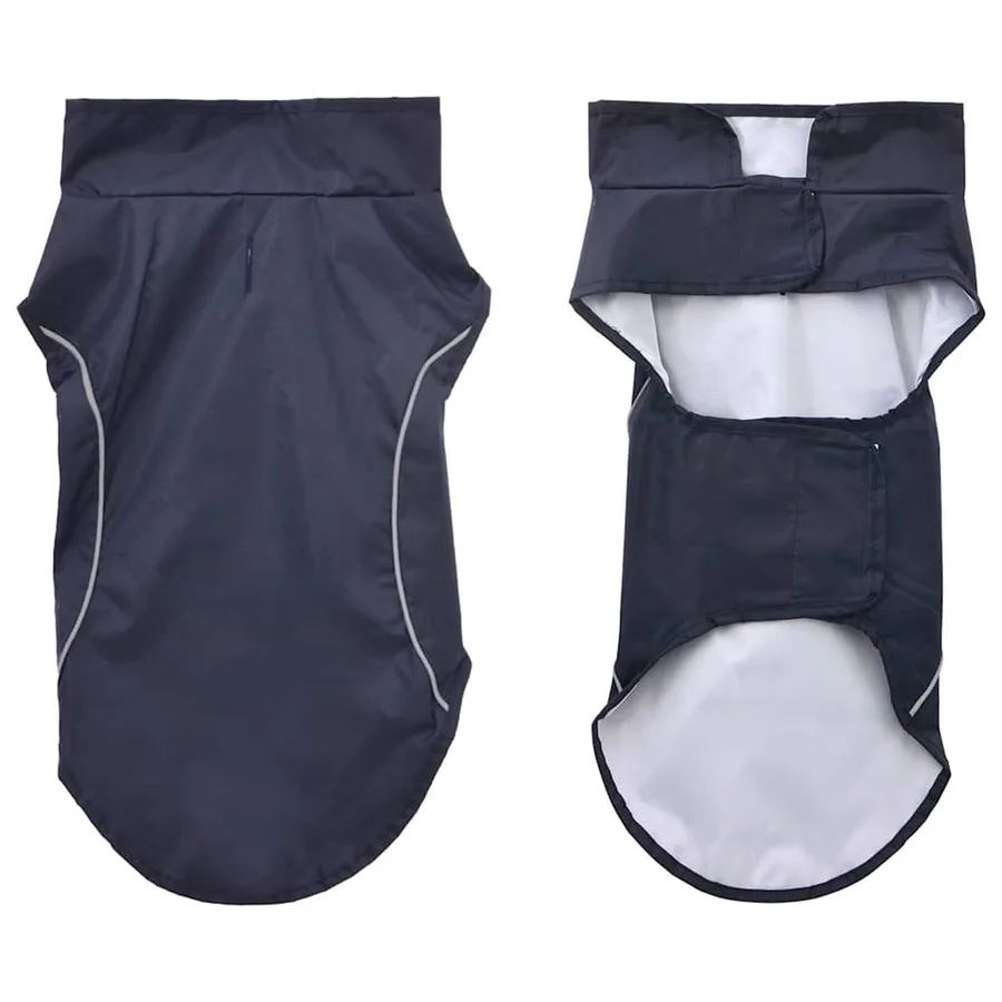 Imperméable pour chien avec bandes réfléchissantes polyester bleu marine taille XXS - 3