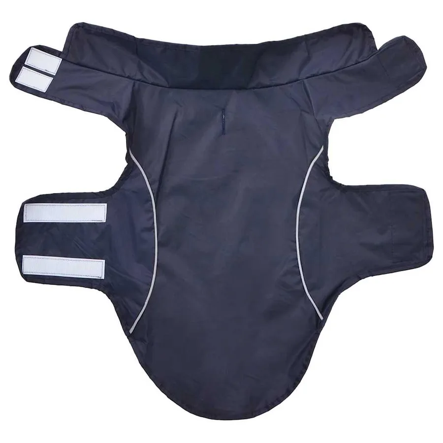Imperméable pour chien avec bandes réfléchissantes polyester bleu marine taille XXS - 4
