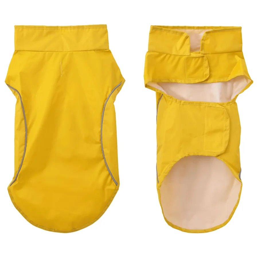 Imperméable pour chien avec bandes réfléchissantes en polyester jaune taille XXS - 3