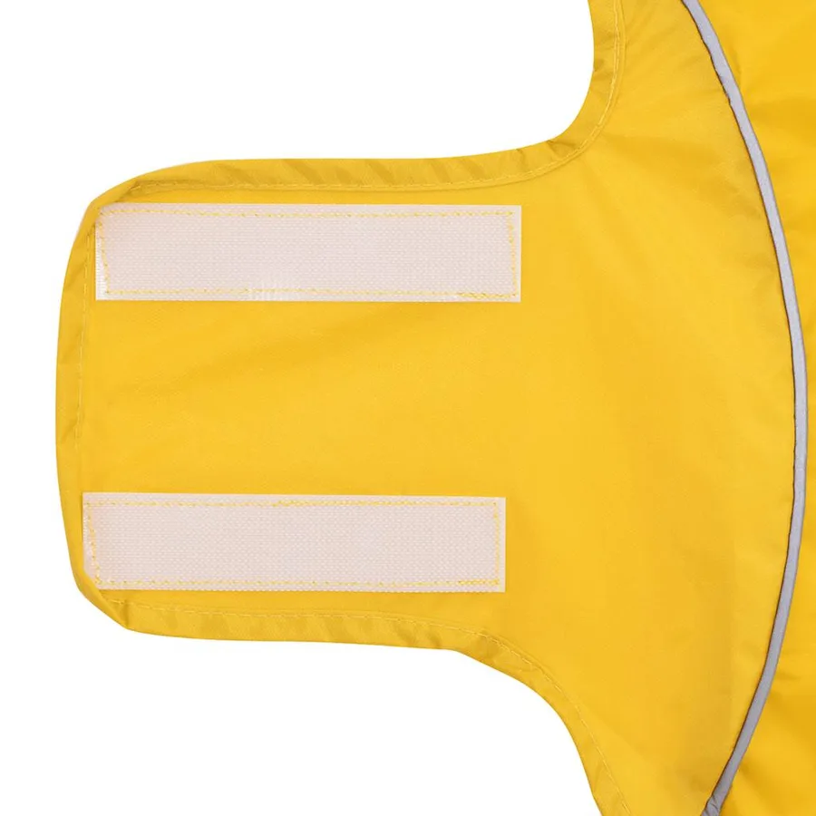 Imperméable pour chien avec bandes réfléchissantes en polyester jaune taille S - 10