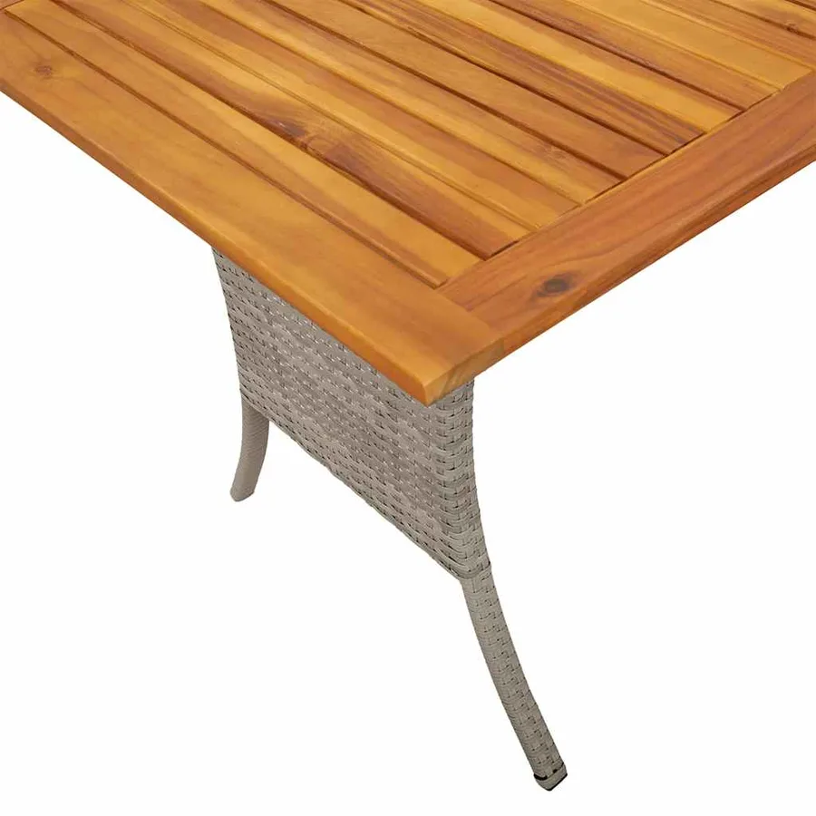 Ensemble de canapé de jardin 6 pcs avec coussins gris résine tressée clair - 10