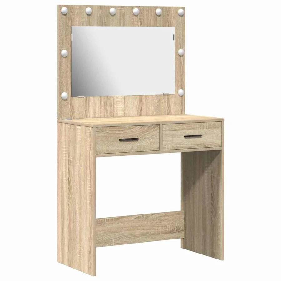 Table de Toilette avec tiroir Chêne Sonoma 78,5 x 41 x 135 cm - 2
