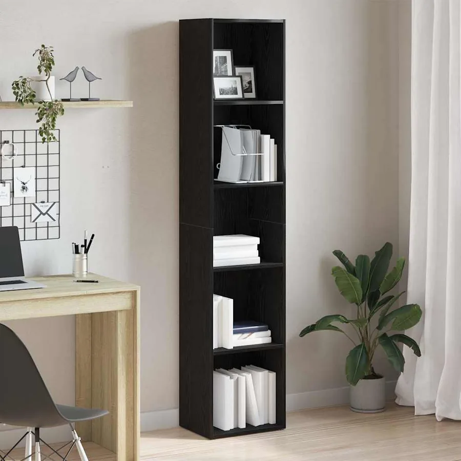 Bibliothèque Chêne noir 40x30x189 cm Bois d'ingénierie