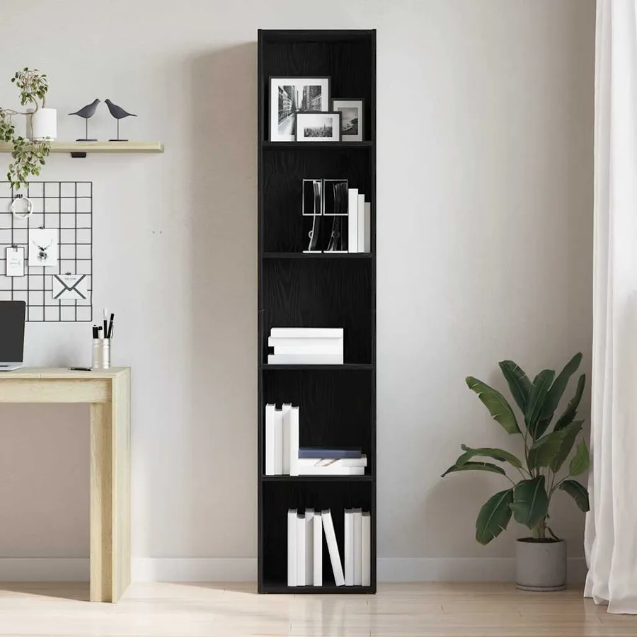 Bibliothèque Chêne noir 40x30x189 cm Bois d'ingénierie - 3