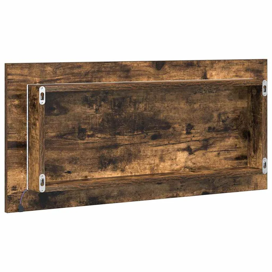Miroir Montage mural Marron 80 x 37 cm Verre et Bois Ingénierie - 7