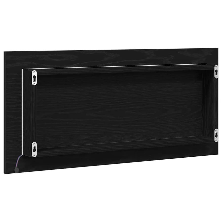 Miroir Chêne noir 80 x 37 cm Verre et Bois Ingénierie - 7