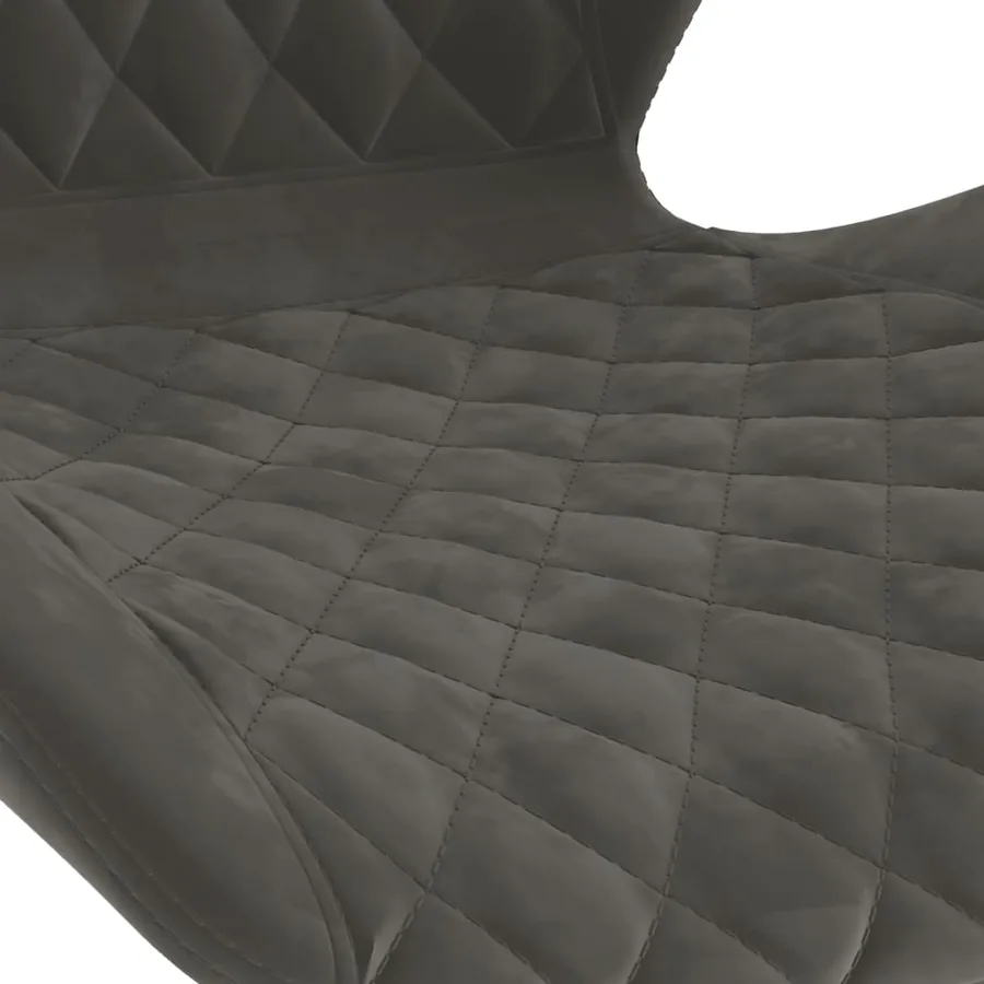 Tabourets de bar lot de 2 gris foncé velours - 7