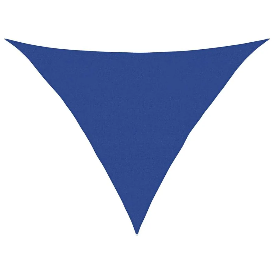 Voile d'ombrage 160 g/m² triangulaire bleu 5x5x6 m PEHD - 2