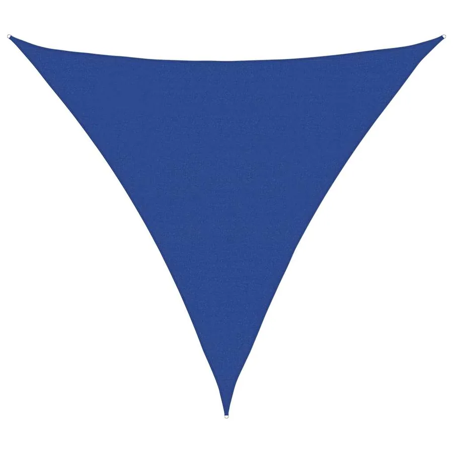 Voile d'ombrage 160 g/m² triangulaire bleu 5x5x5 m PEHD - 2