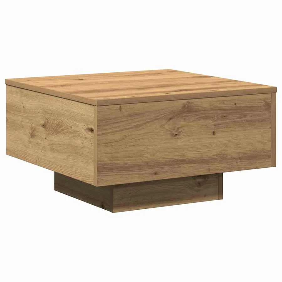 Table basse Chêne artisanal 55 x 55 x 31 cm - 2