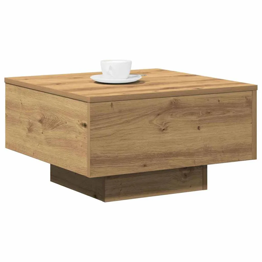 Table basse Chêne artisanal 55 x 55 x 31 cm - 3