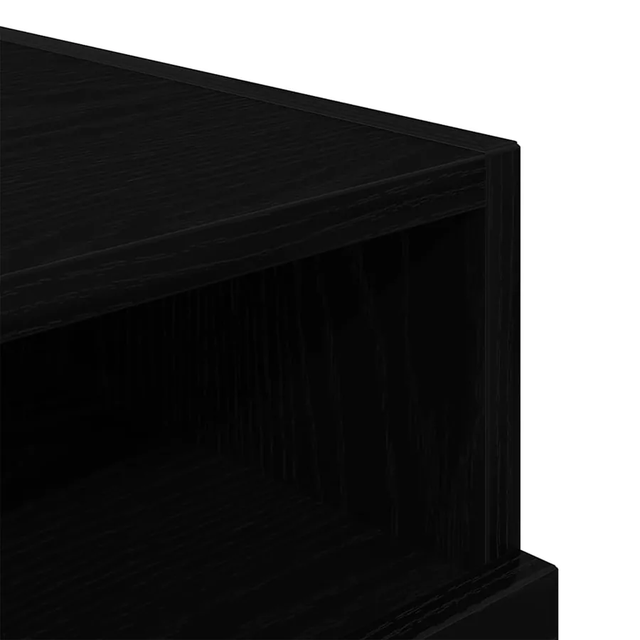 Cabinet de chevet Chêne noir 40 x 39 x 37 cm Bois d'ingénierie - 8