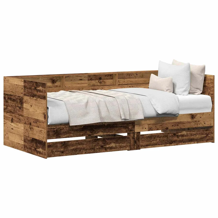 Lit d'appoint Bois Ancien 75 x 190 cm Bois d'ingénierie - 2