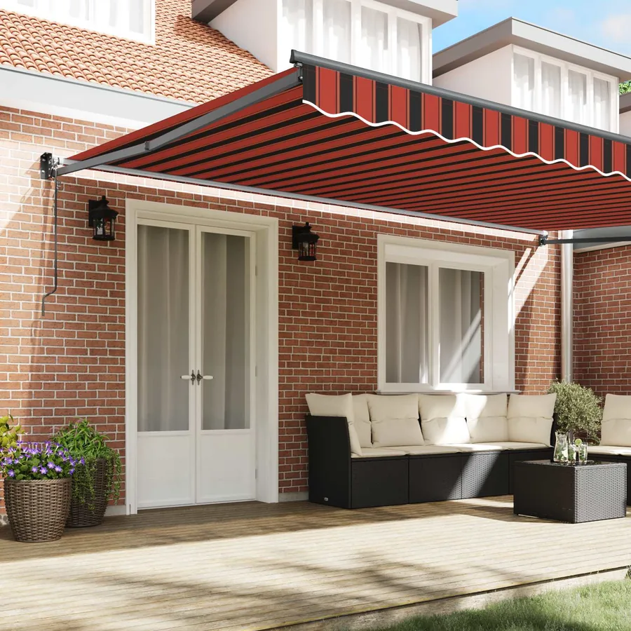 Auvent rétractable Orange et marron 500 x 300 x 165 cm - 3