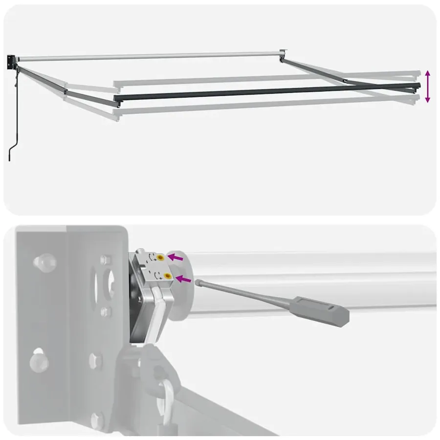 Auvent rétractable automatique marron 500x300 cm - 9