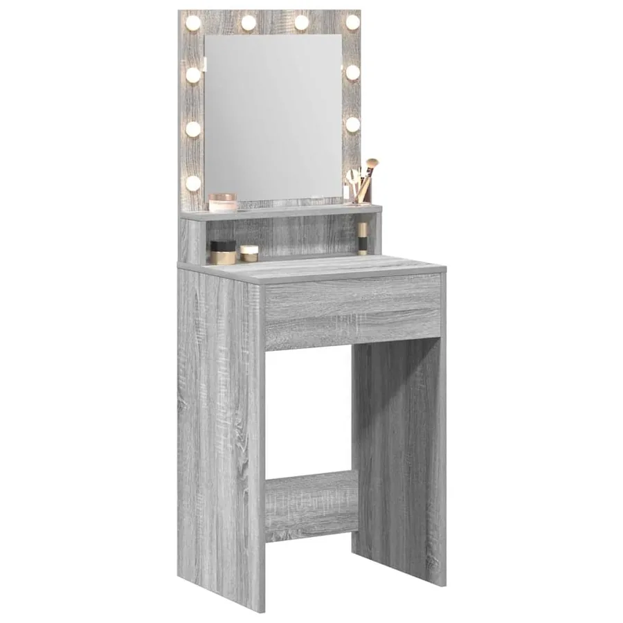Table de Toilette avec étagère Gris Sonoma 50 x 41 x 135 cm - 3