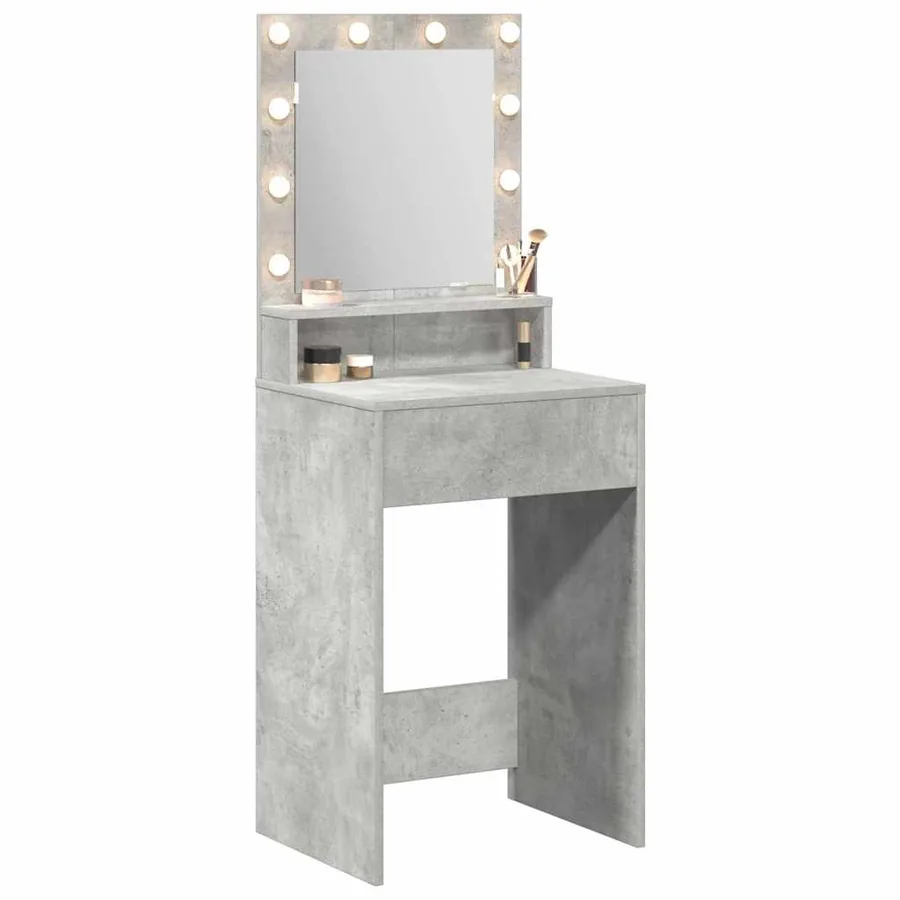Table de Toilette Gris béton 50 x 41 x 135 cm Bois d'ingénierie - 3