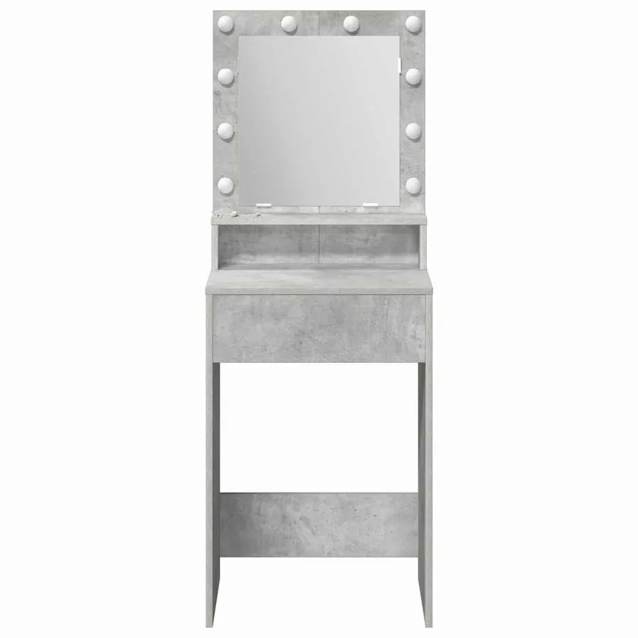 Table de Toilette Gris béton 50 x 41 x 135 cm Bois d'ingénierie - 4