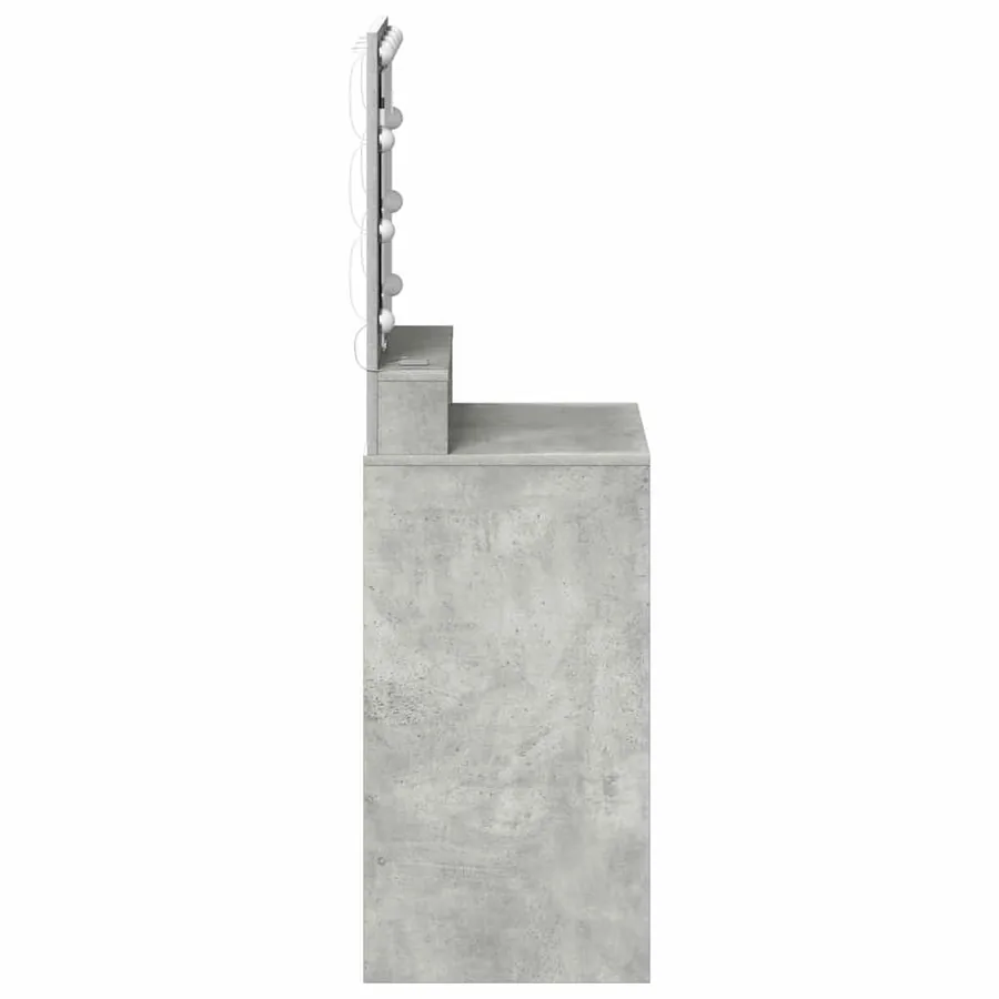 Table de Toilette Gris béton 50 x 41 x 135 cm Bois d'ingénierie - 5