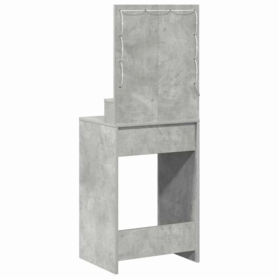 Table de Toilette Gris béton 50 x 41 x 135 cm Bois d'ingénierie - 6