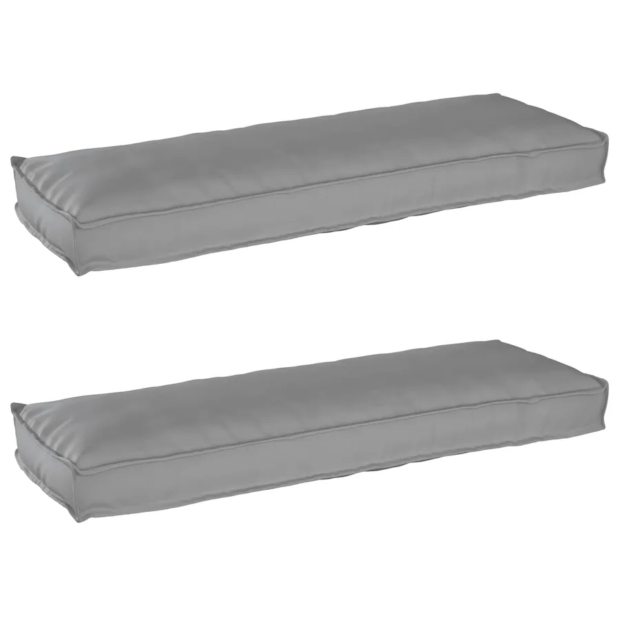 Set de coussins de palette 2 pcs Gris 120 x 40 x 8 cm