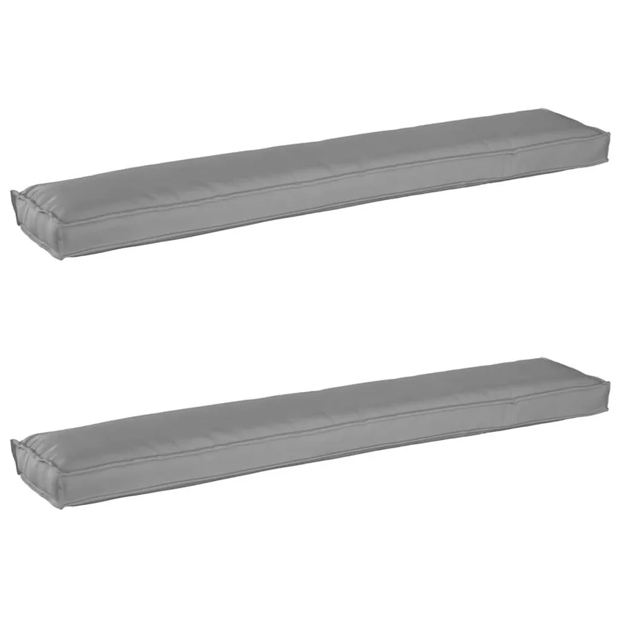 Set de coussins de palette 2 pcs Gris 200 x 40 x 8 cm - 2