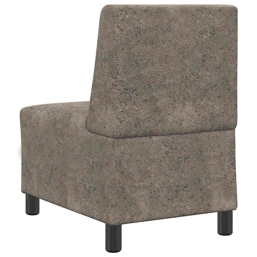 Canapé modulaire sans accoudoirs Gris foncé 55 cm Similicuir suède - 6