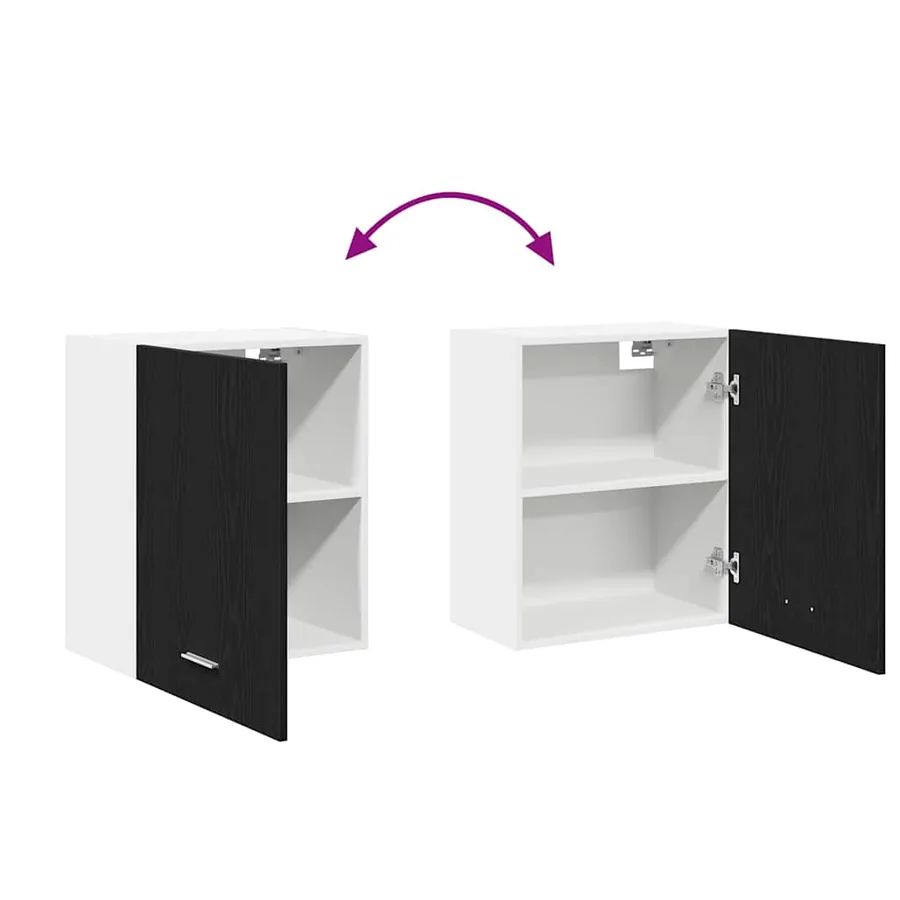 Armoire suspendue Chêne noir 50 x 31 x 60 cm Bois d'ingénierie - 11