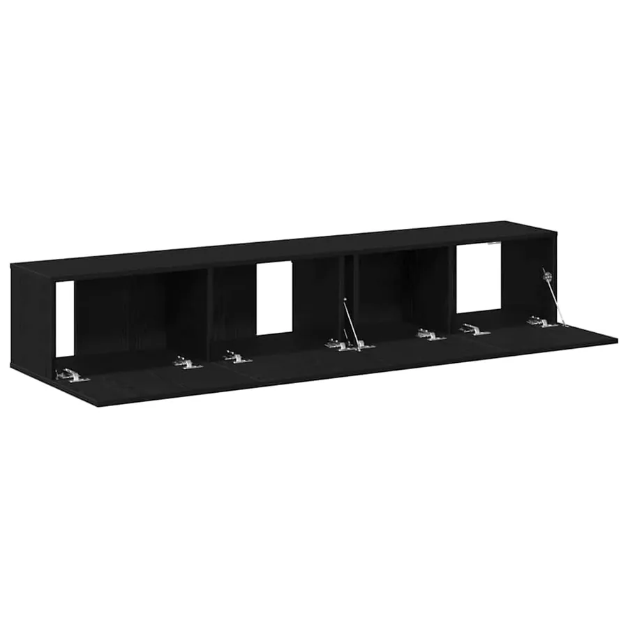 Ensemble meuble TV 2 pcs Chêne noir Bois d'ingénierie - 4