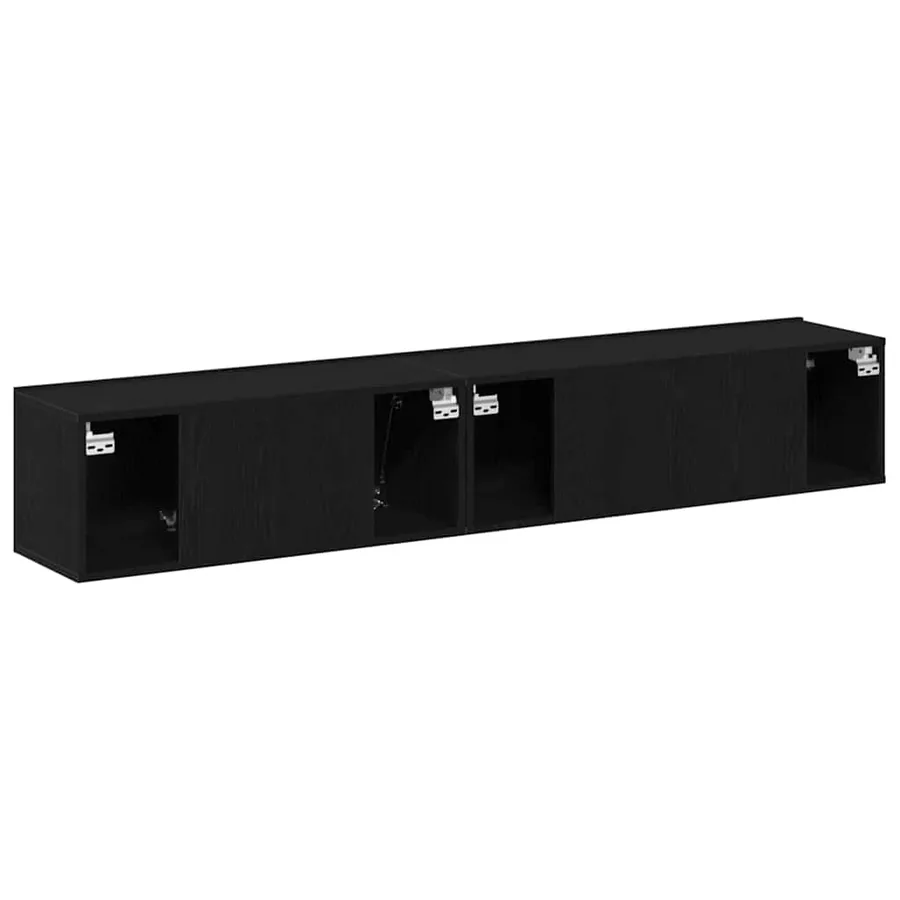 Ensemble meuble TV 2 pcs Chêne noir Bois d'ingénierie - 7