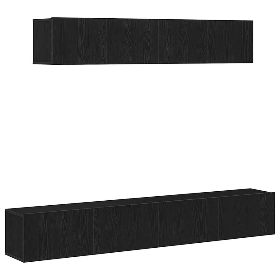 Ensemble meuble TV 4 pcs Chêne noir Bois d'ingénierie - 2