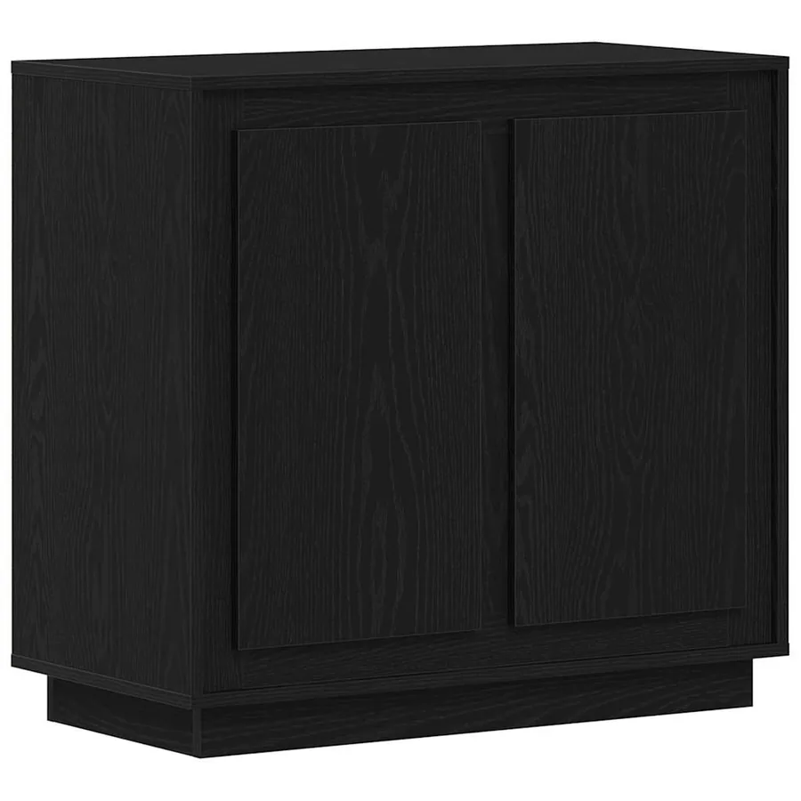 Buffet Chêne noir 80 x 40 x 75 cm Bois d'ingénierie - 2