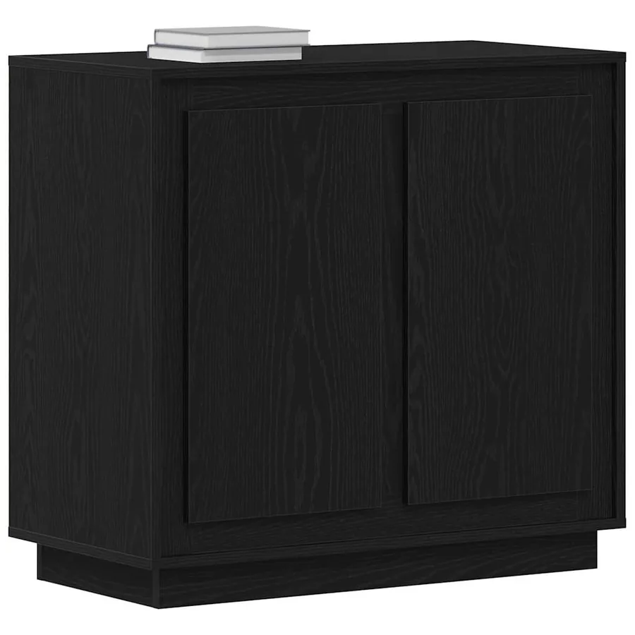Buffet Chêne noir 80 x 40 x 75 cm Bois d'ingénierie - 3