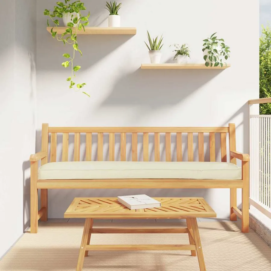 Set de coussins de palette 2 pcs Crème 180 x 40 x 8 cm