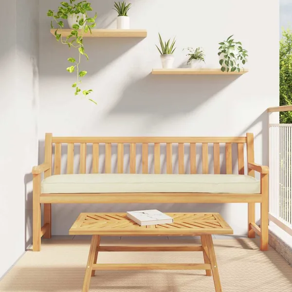 Set de coussins de palette 2 pcs Crème 180 x 40 x 8 cm