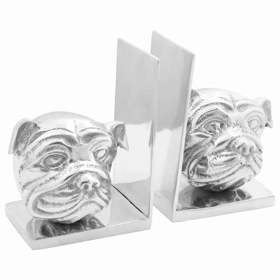 Serre-livres 2 pcs Argenté 8 x 12 x 16,5 cm Aluminium - 2