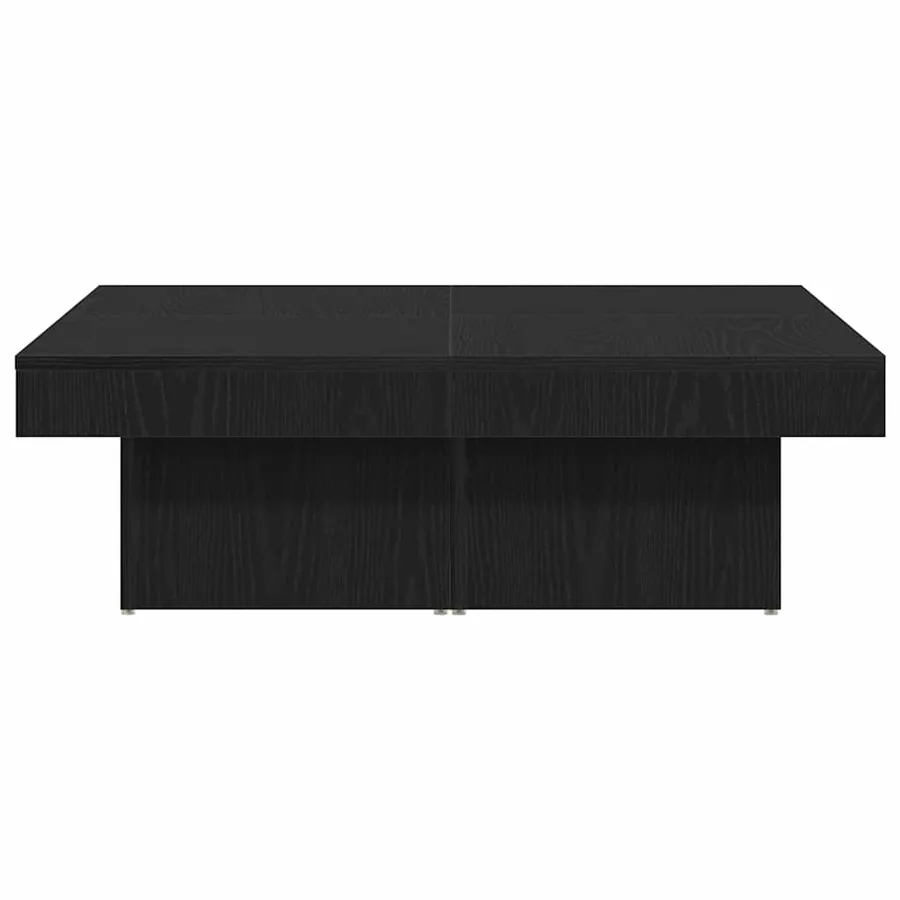 Table basse Chêne noir 90 x 90 x 28 cm Bois d'ingénierie - 5