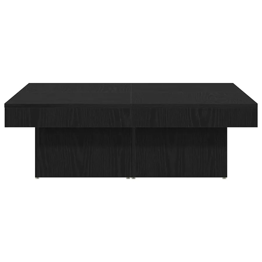 Table basse Chêne noir 90 x 90 x 28 cm Bois d'ingénierie - 6
