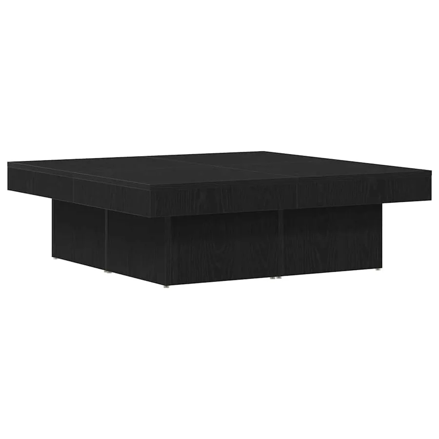 Table basse Chêne noir 90 x 90 x 28 cm Bois d'ingénierie - 7